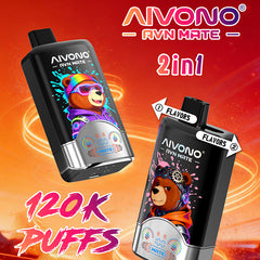 AIVONO AVN  MATE 2 IN 1 120KPuffs 36ml Disposable Vape Wholesale