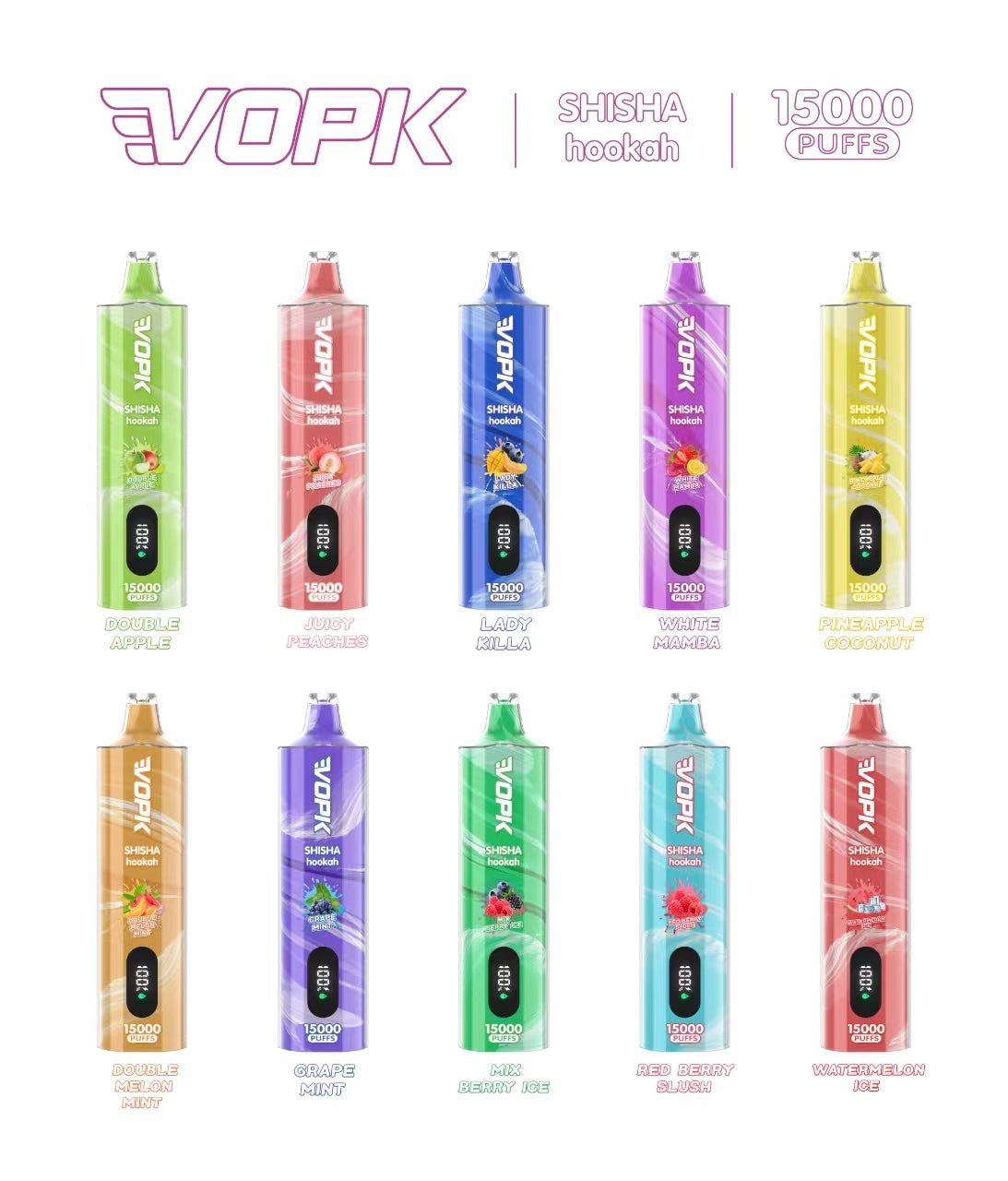 VOPK SHISHA Hookah 15000 Puffs Disposable Vape Wholesale - Vapz Vape Wholesale