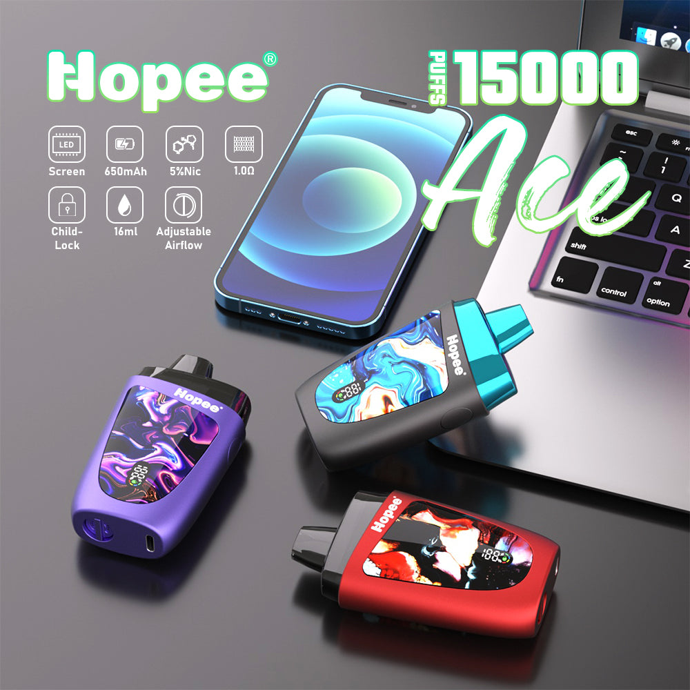 HOPEE ACE 15000 Puffs Disposable Vape Wholesale - Vapz Vape Wholesale