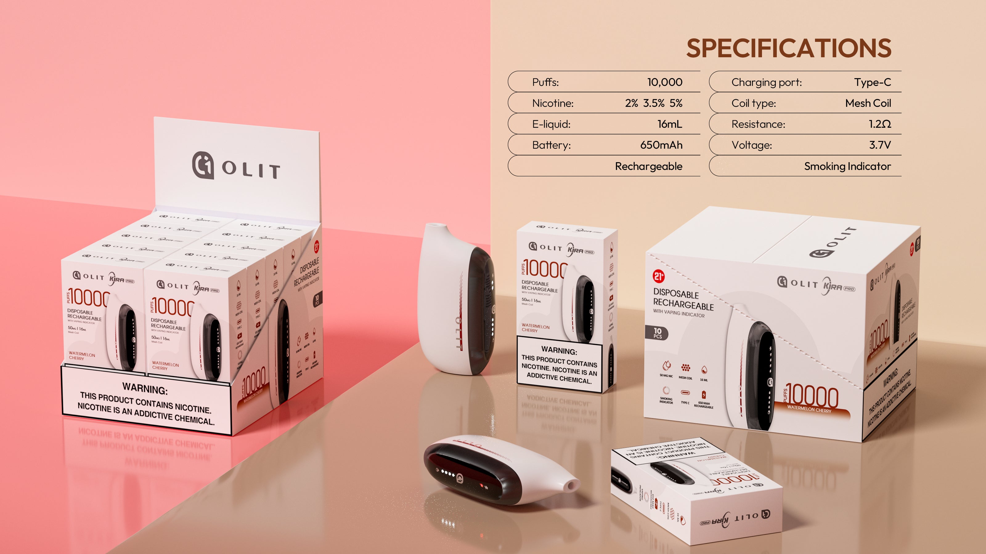 OLIT KIRA Pro 10000 Puffs Disposable Vape Wholesale - Vapz Vape Wholesale