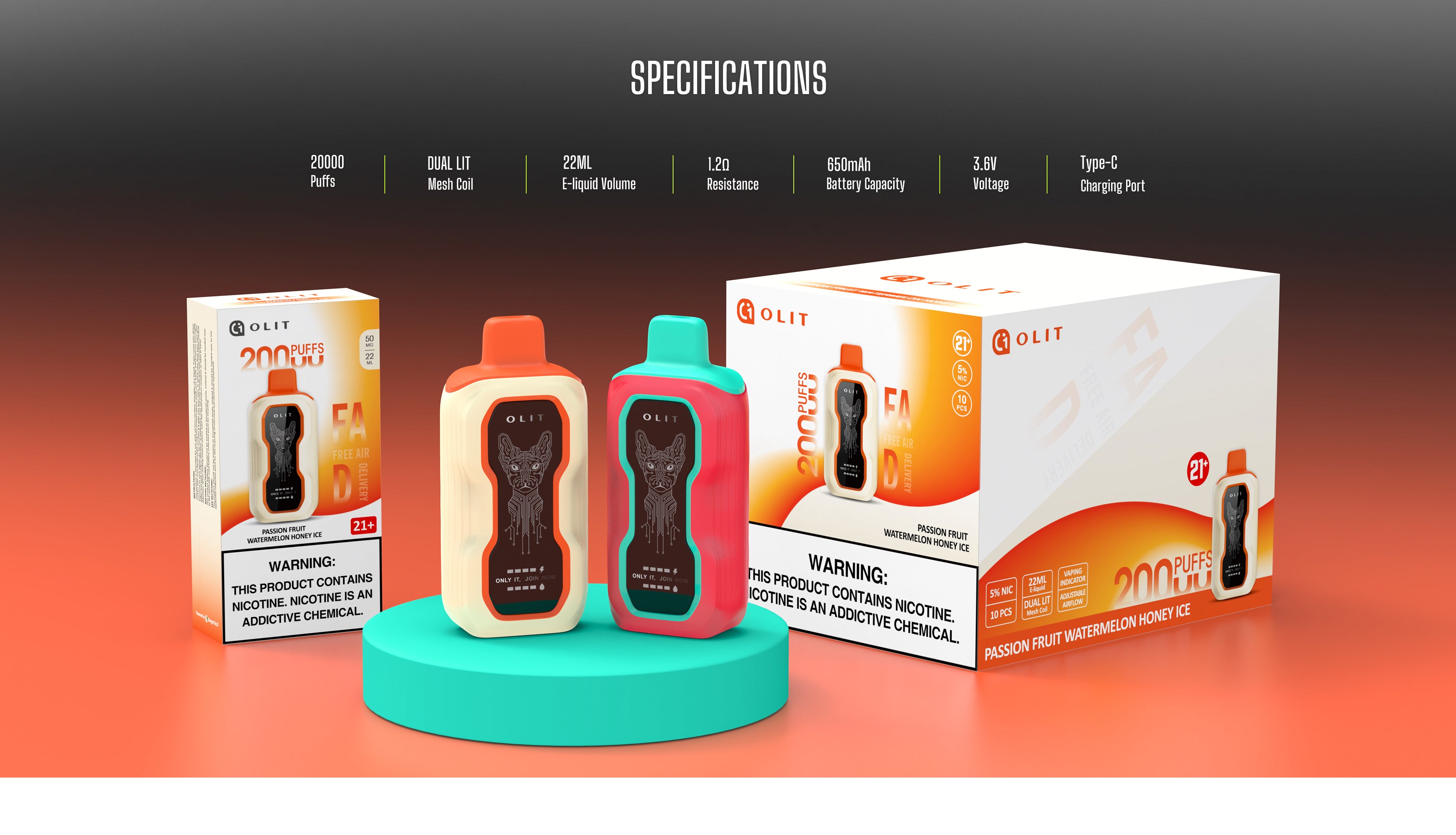 OLIT FAD 20000 Puffs Disposable Vape Wholesale - Vapz Vape Wholesale