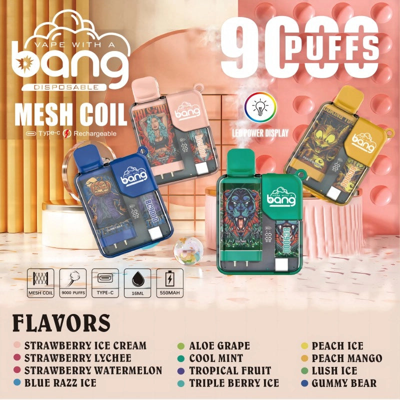 BANG 9000 Puffs Disposable Vape Wholesale - Vapz Vape Wholesale