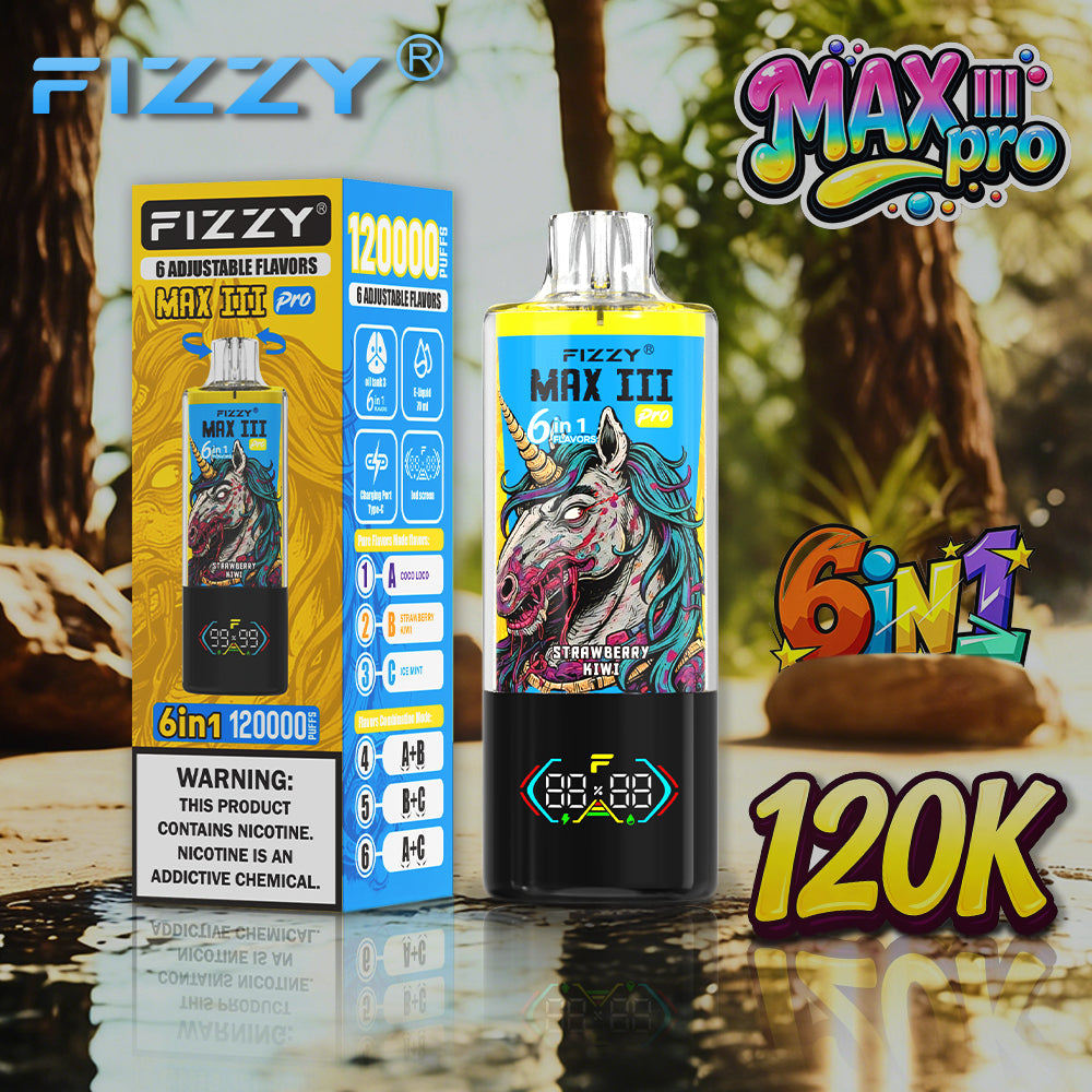 EU Warehouse FIZZY MAX III PRO 120K Puffs Disposable Vape Wholesale - [VapzVape]