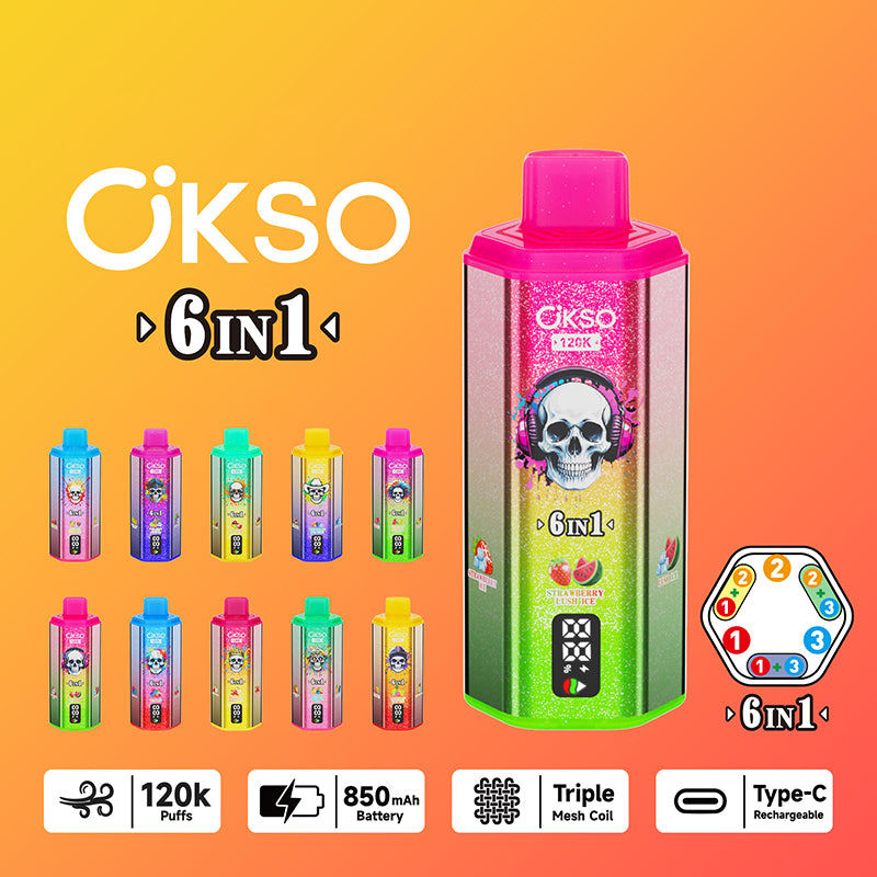 OKSO 6in1 120k Puffs Disposable Vape Wholesale - [VapzVape]