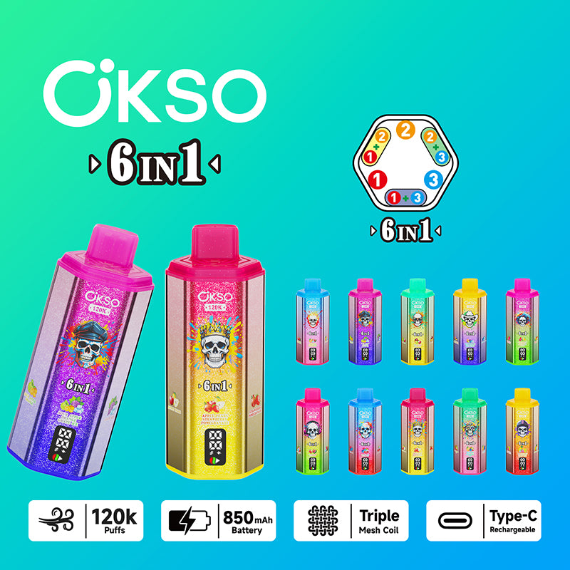 OKSO 6in1 120k Puffs Disposable Vape Wholesale - [VapzVape]