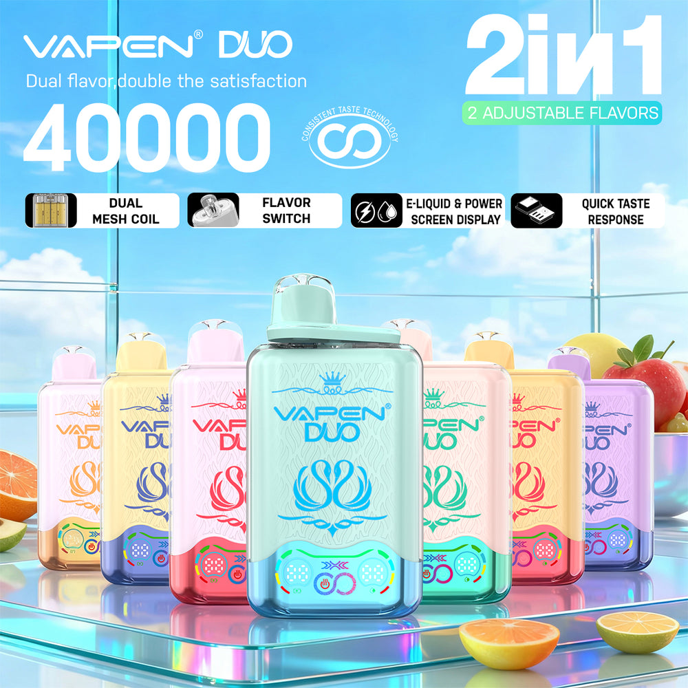 EU Warehouse VAPEN DUO Dual Flavors 40000 Puffs Disposable Vape Wholes Vapz Vape Wholesale EU Warehouse VAPEN DUO Dual Flavors 40000 Puffs Disposable Vape Wholes Vapz Vape Wholesale