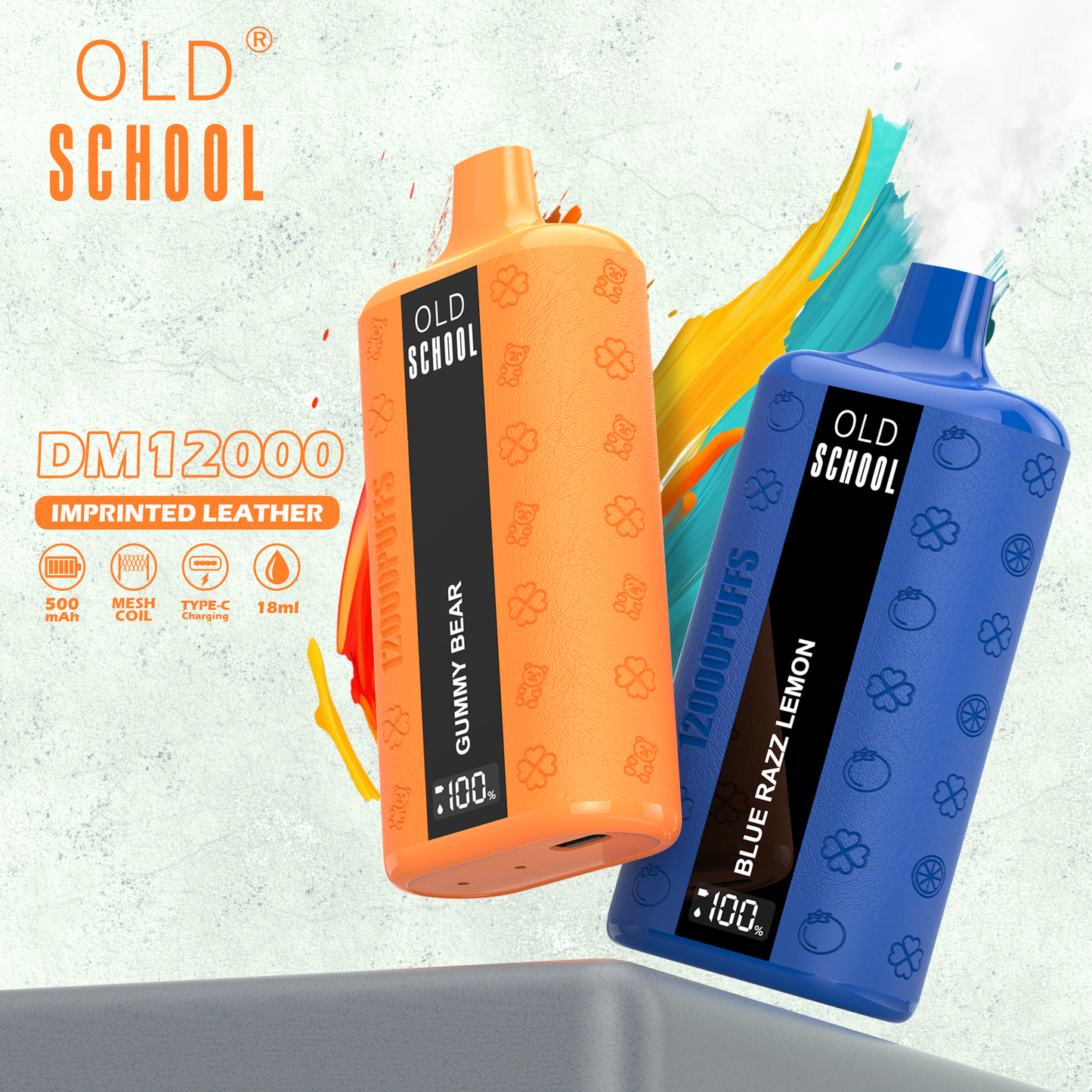 Old School Leather 12000 Puffs Disposable Vape Wholesale - Vapz Vape Wholesale