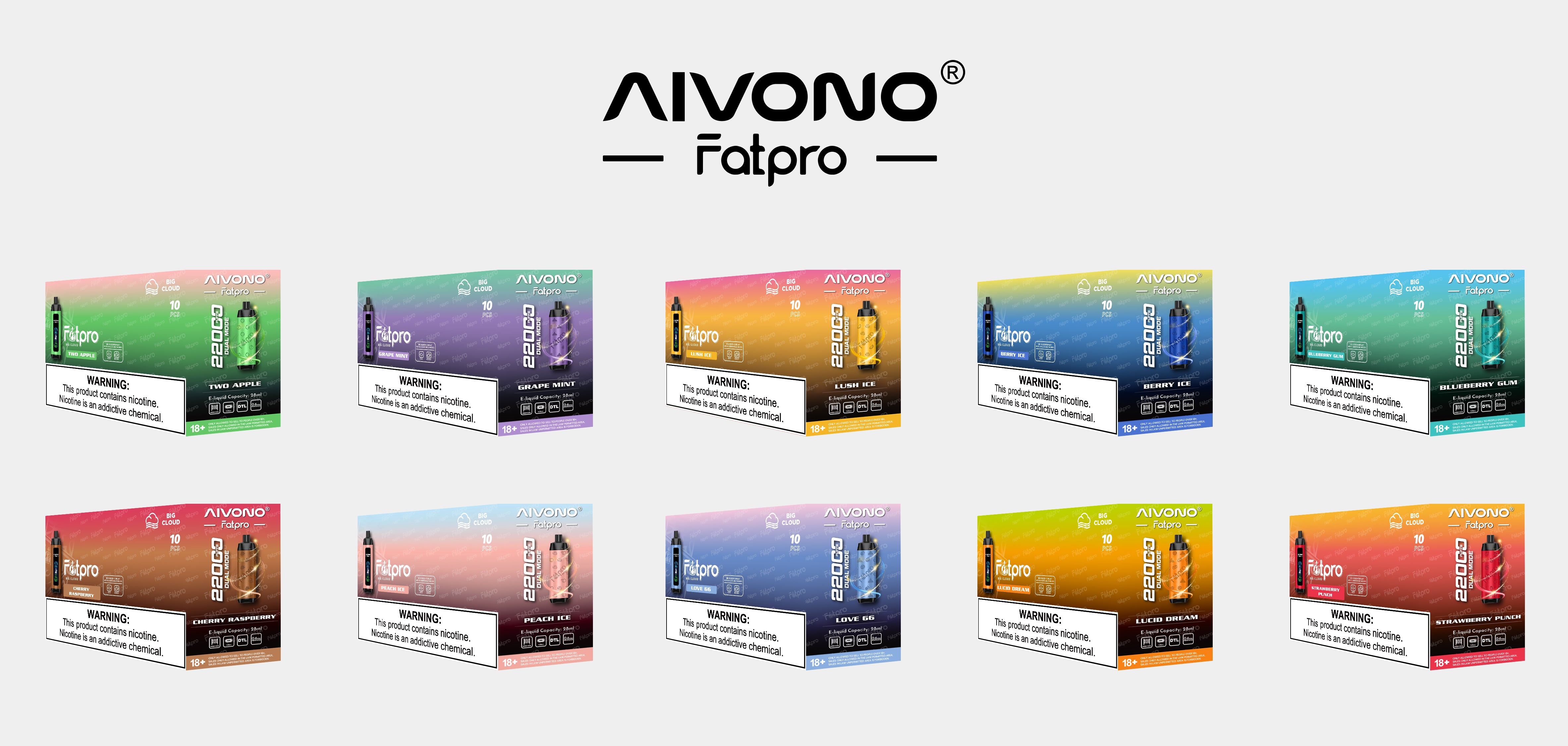 AIVONO FATPRO 22000 Puffs Disposable Vape Wholesale