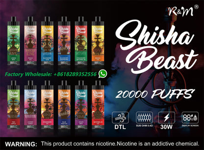 R&M ShiSha Beast 20000 Puffs Disposable Vape Wholesale - Vapz Vape Wholesale