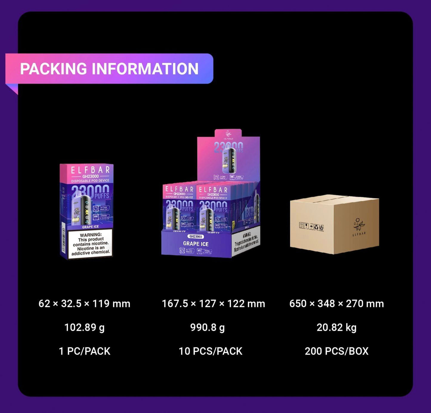 ELF BAR GH23000 Puffs Disposable Vape Wholesale