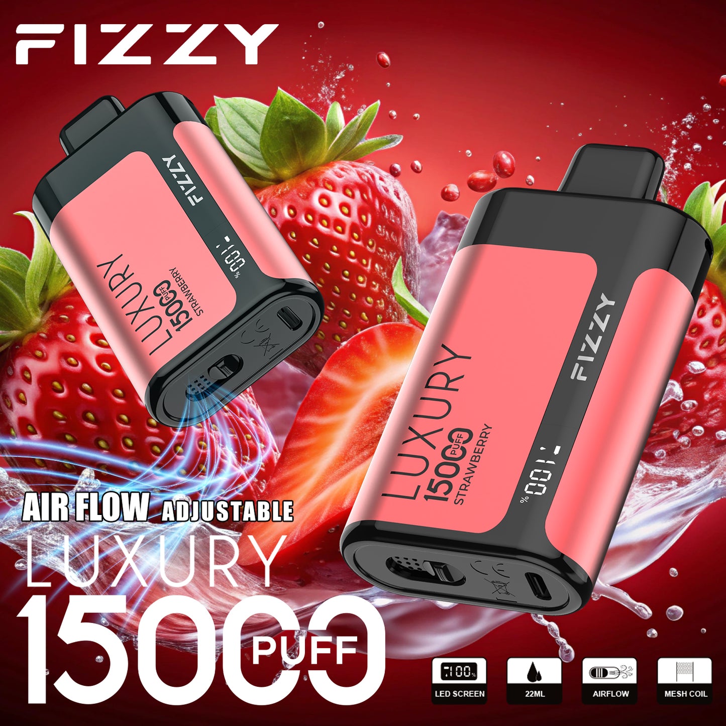 FIZZY LUXURY 15000 Puffs Disposable Vape Wholesale