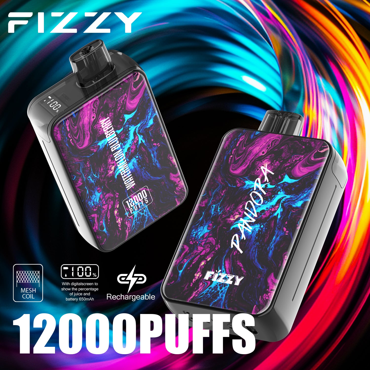 Fizzy PANDORA  12000 Puffs Disposable  Vape Wholesale