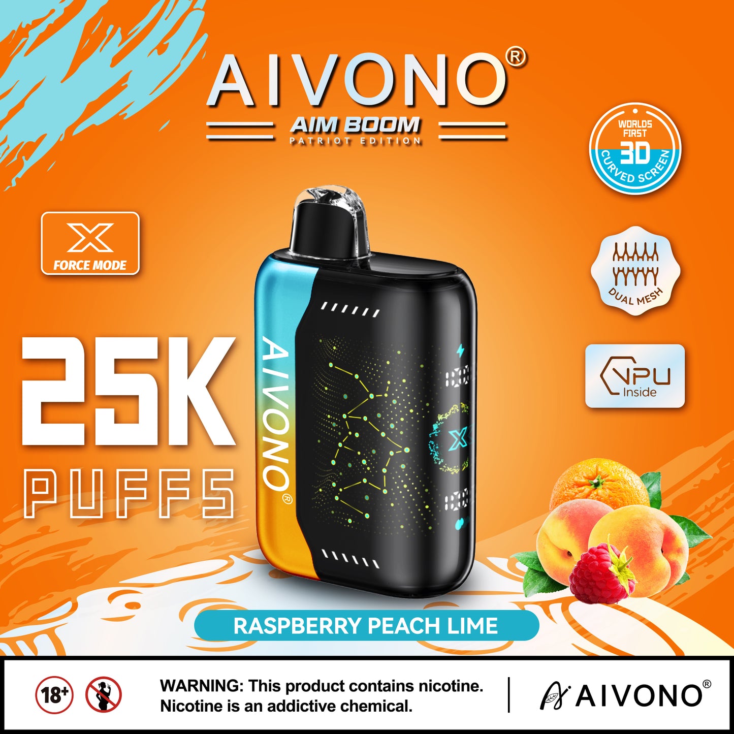 AIVONO AIM BOOM 25000 Puffs Patriot Edition Disposable Vape Wholesale