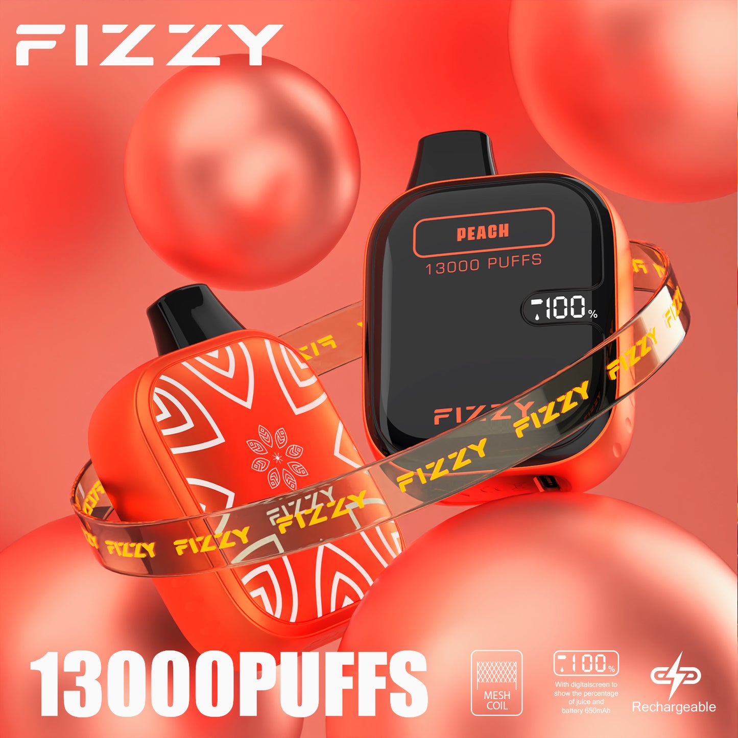 FIZZY BOOM 13000 затяжек одноразовый вейп оптом