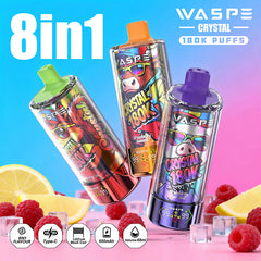 EU Warehouse WASPE Crystal 8 in 1  180K Puffs 68ml Disposable Vape Wholesale