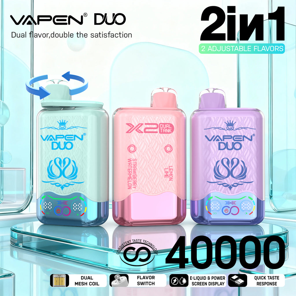 EU Warehouse VAPEN DUO Dual Flavors 40000 Puffs Disposable Vape Wholes   Vapz Vape Wholesale