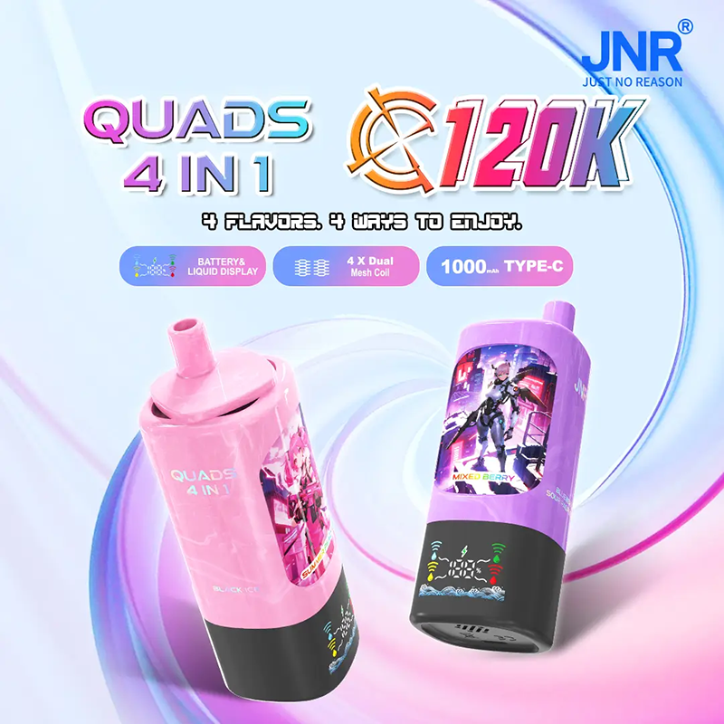 JNR Quads 4in1 120K Puffs 60ml Disposable Vape Wholesale