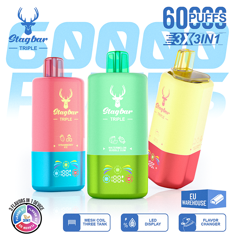 Stagbar 3IN1 60000 Puffs Disposable Vape Wholesale - Vapz Vape Wholesale