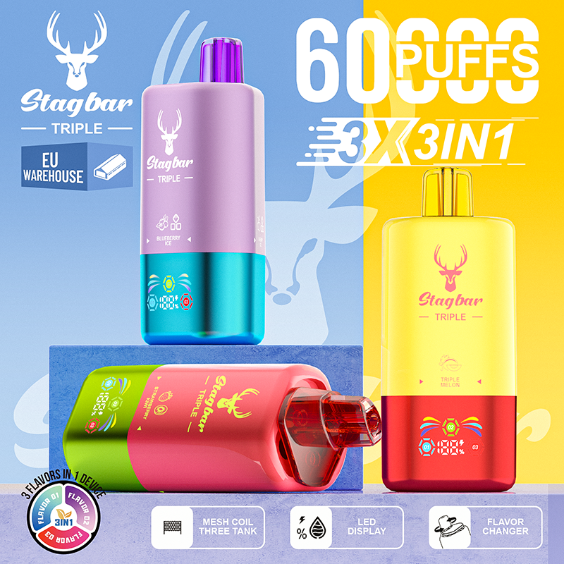 Stagbar 3IN1 60000 Puffs Disposable Vape Wholesale - Vapz Vape Wholesale