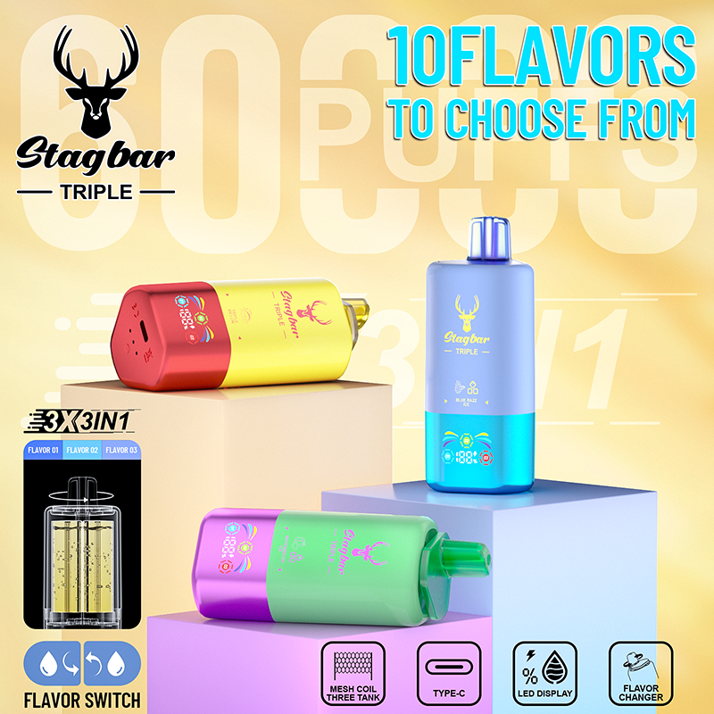 Stagbar 3IN1 60000 Puffs Disposable Vape Wholesale - Vapz Vape Wholesale