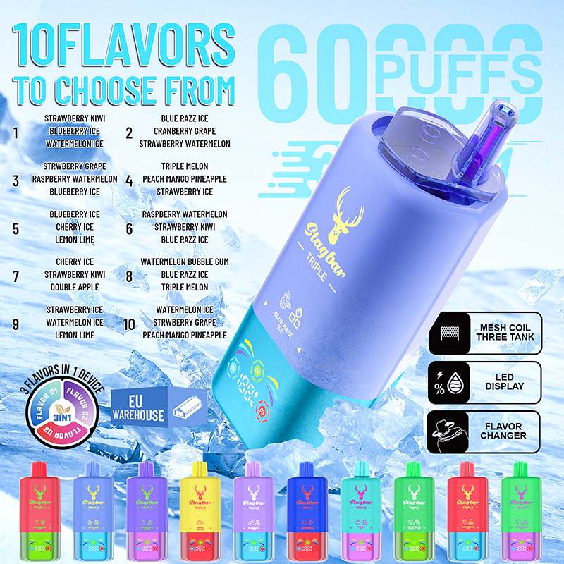 Stagbar 3IN1 60000 Puffs Disposable Vape Wholesale - Vapz Vape Wholesale