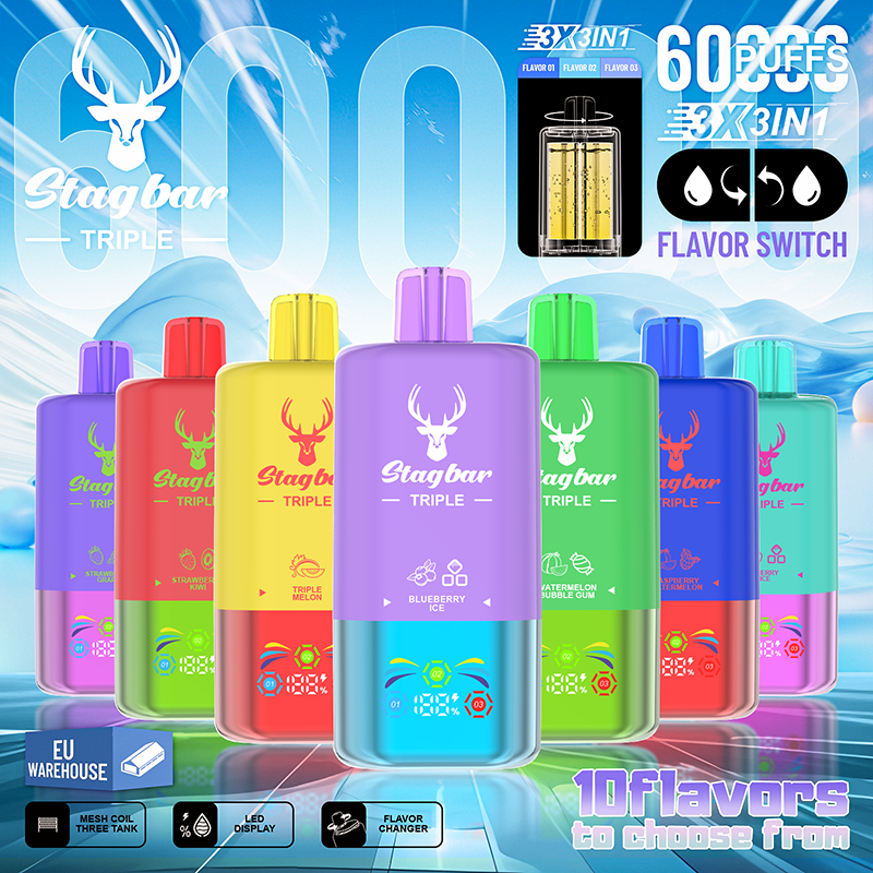 Stagbar 3IN1 60000 Puffs Disposable Vape Wholesale - Vapz Vape Wholesale
