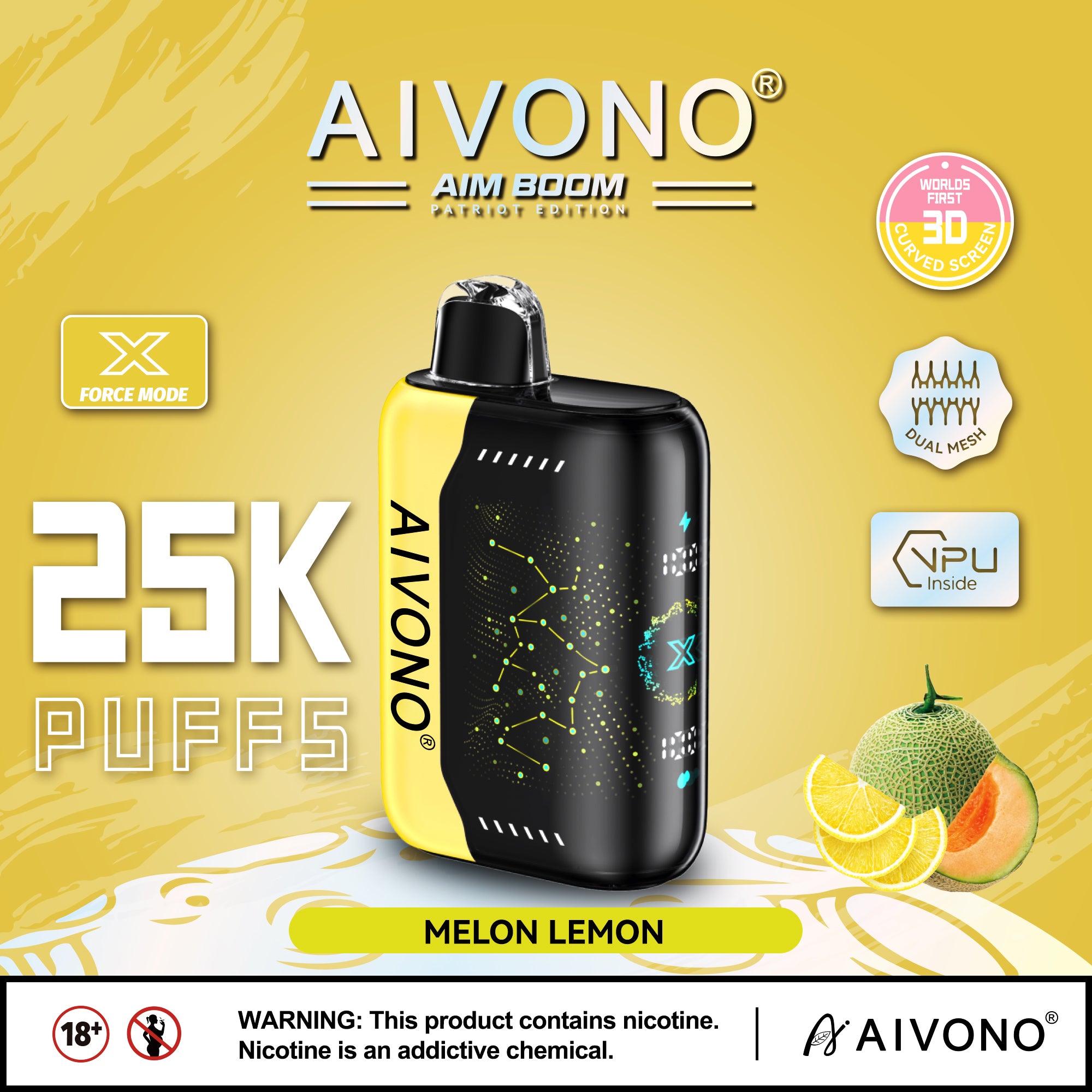 AIVONO AIM BOOM 25000 Puffs Patriot Edition Disposable Vape Wholesale