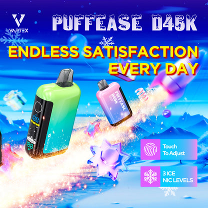 VAPTEX PUFFEASE D45000 Puffs Disposable Vape Wholesale