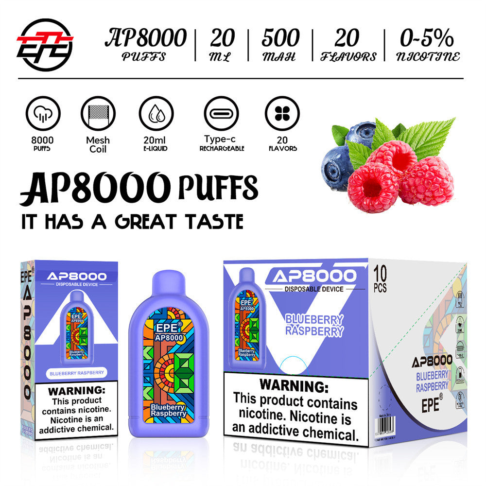 EPE AP8000 Puffs Disposable Vape Wholesale - Vapz Vape Wholesale