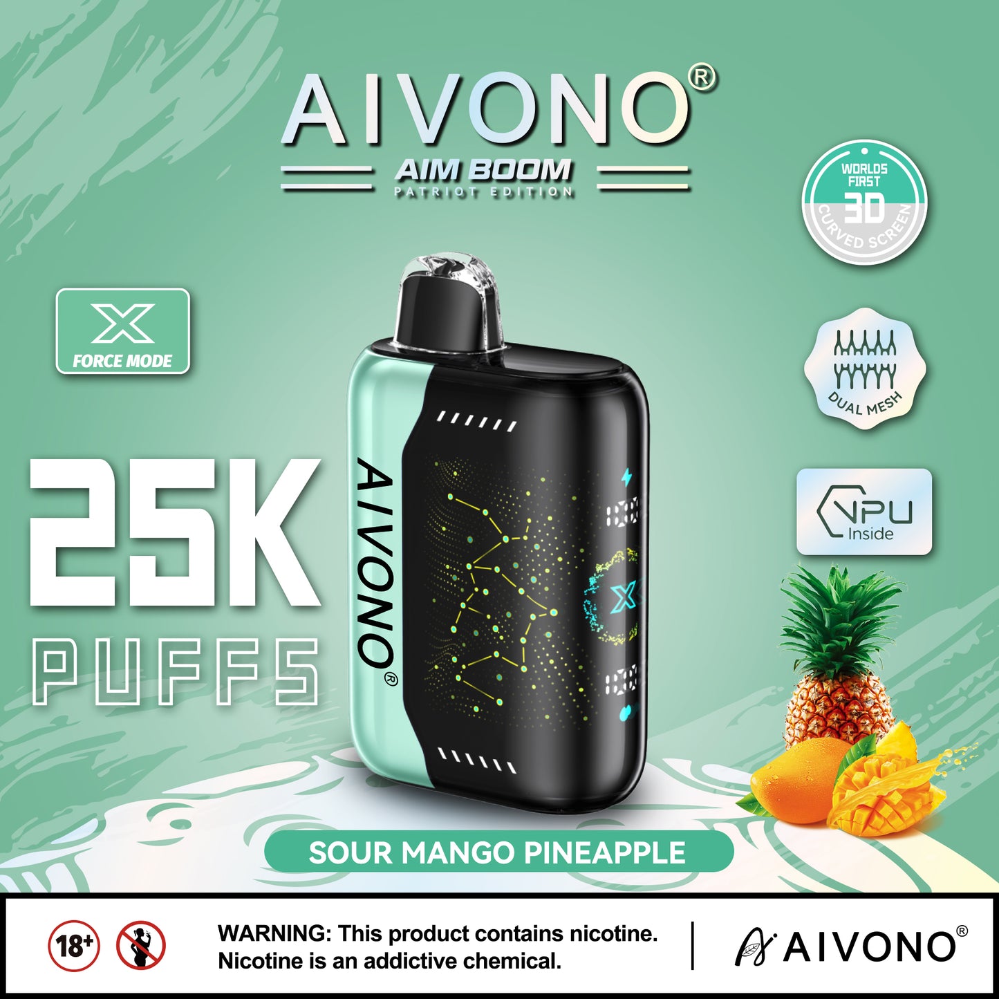 AIVONO AIM BOOM 25000 Puffs Patriot Edition Disposable Vape Wholesale