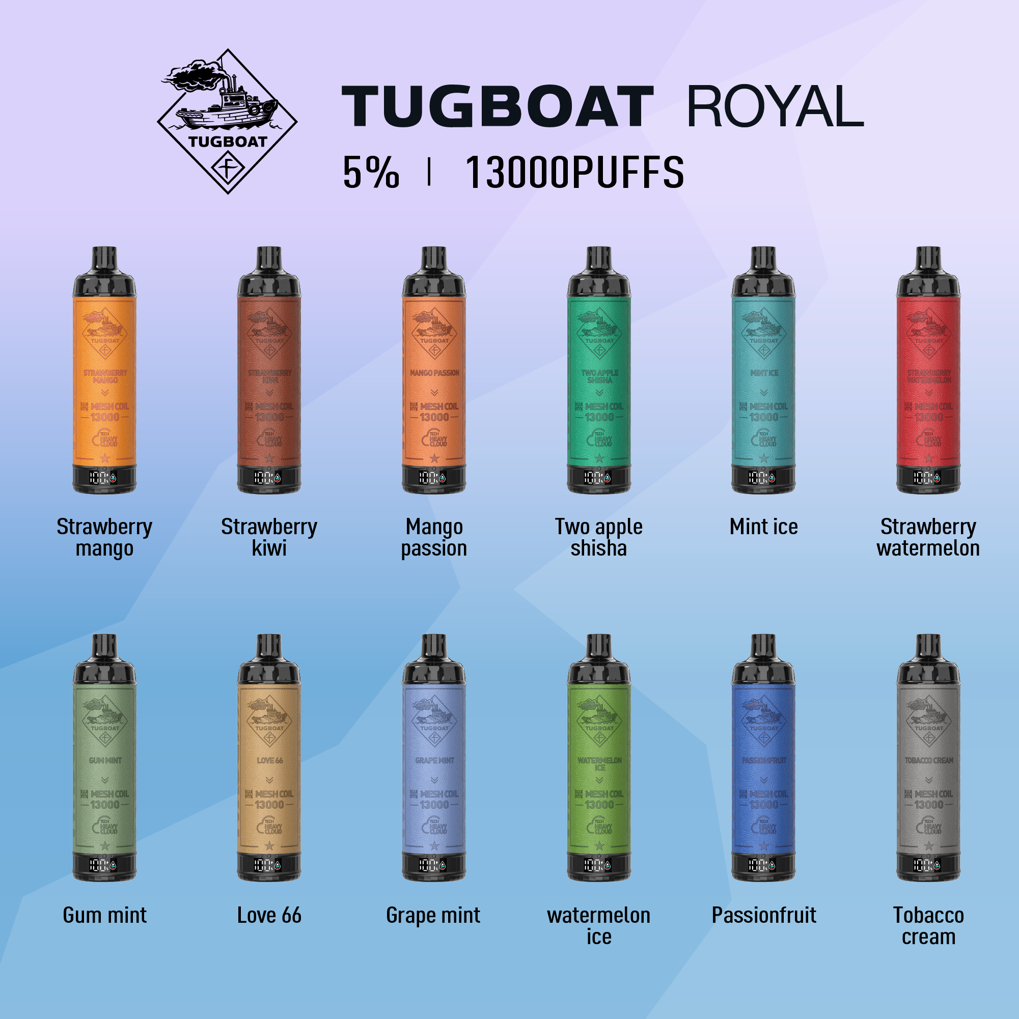 Tugboat Royal  13000 Puffs Disposable Vape Wholesale