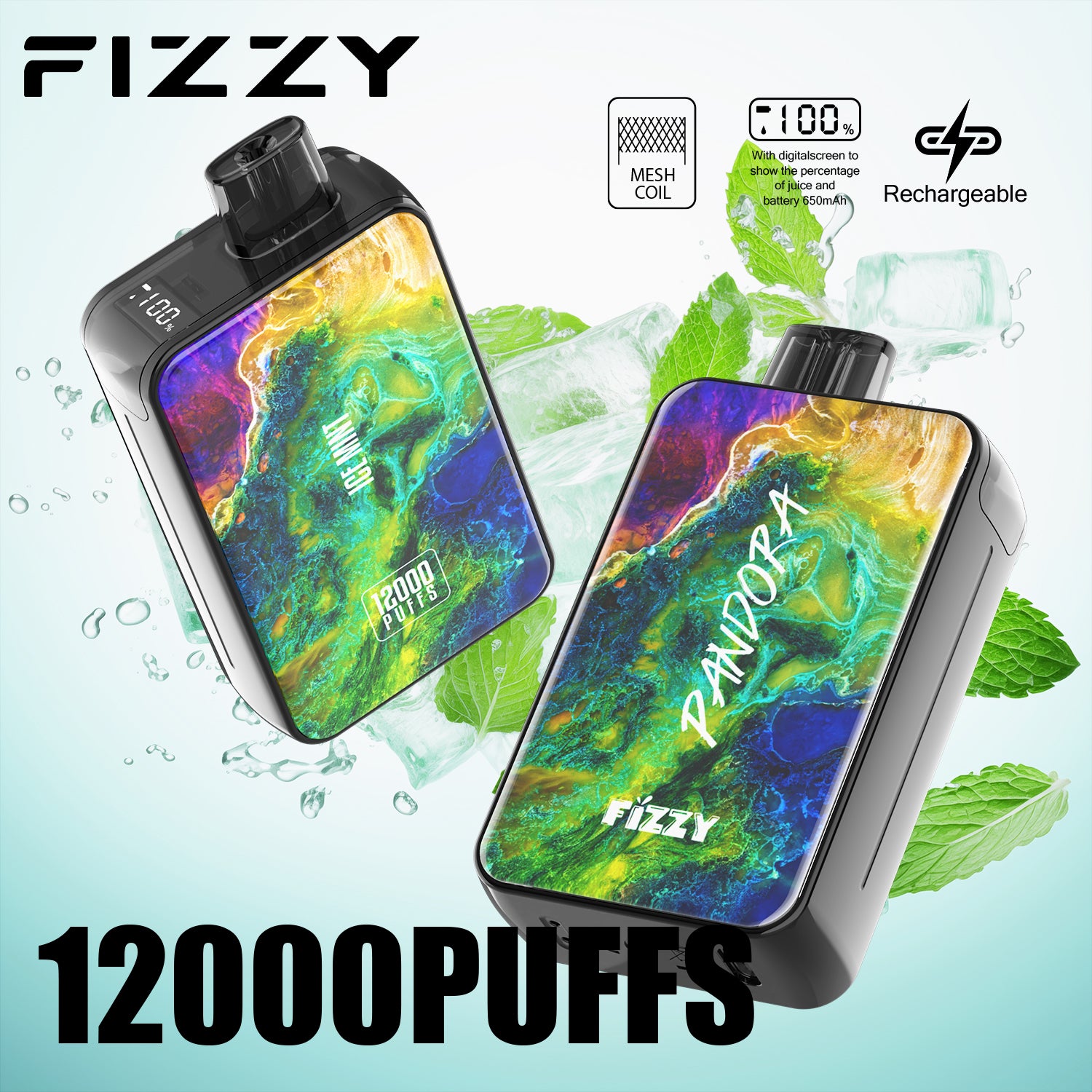 Fizzy PANDORA  12000 Puffs Disposable  Vape Wholesale