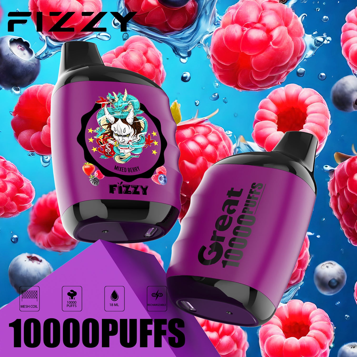 Fizzy GREAT  10000 Puffs Disposable  Vape Wholesale