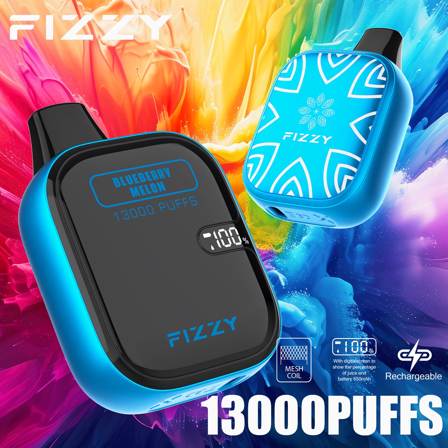 Fizzy BOOM  13000 Puffs  Disposable Vape Wholesale