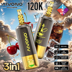 EU Warehouse AIVONO DTL 3 IN 1 120K Puffs Disposable Vape Wholesale