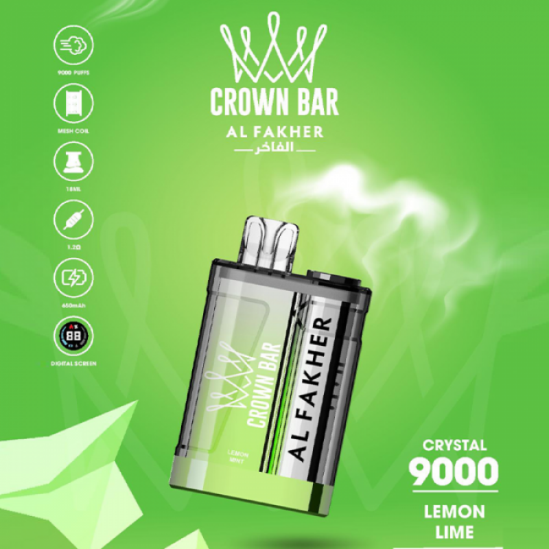 Al Fakher Crown Bar Crystal 9000 Puffs Disposable Vape Wholesale - Vapz Vape Wholesale