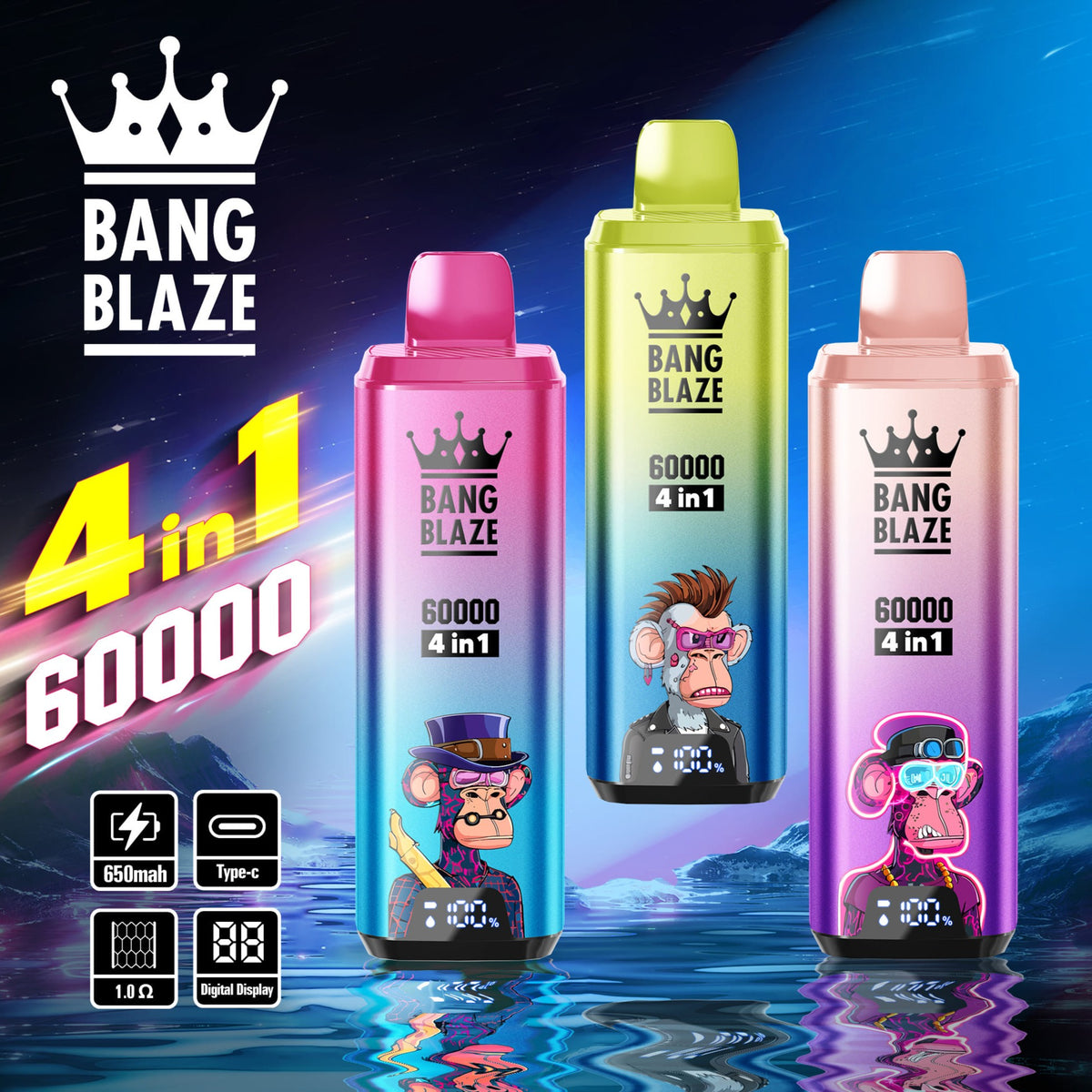 BANG BLAZE 4IN1 60000 Puffs Disposable Vape Wholesale