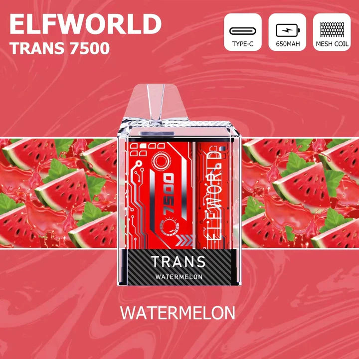 ELFWORLD Trans 7500 Puffs Disposable Vape Wholesale - Vapz Vape Wholesale