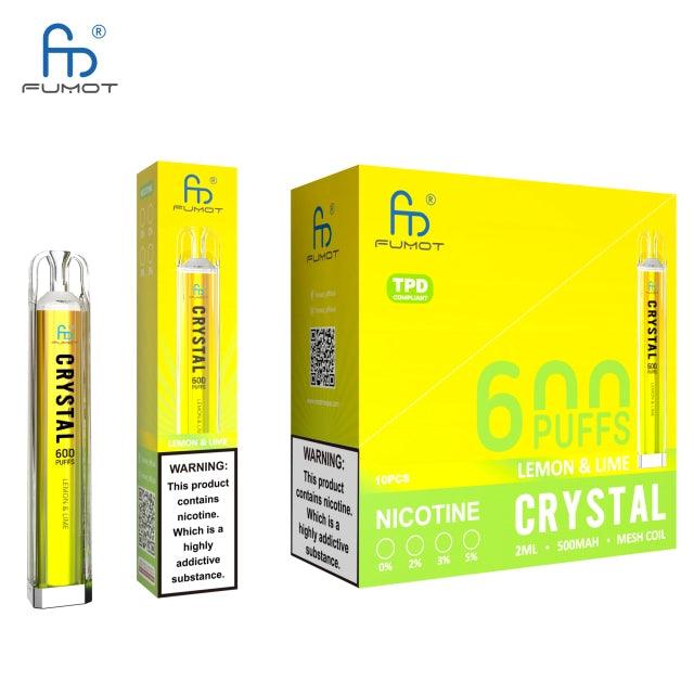 RandM FUMOT ORIGINAL RANDM CRYSTAL 600 Puffs Disposable Vape Wholesale - Vapz Vape Wholesale