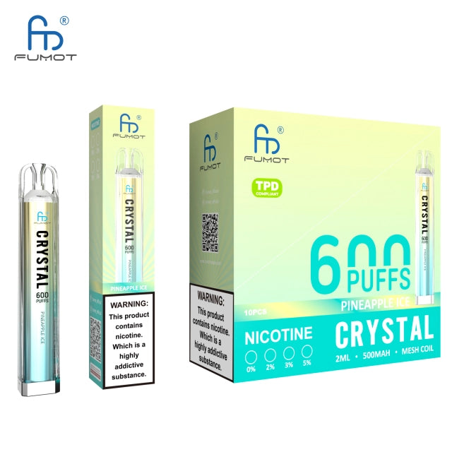 RandM FUMOT ORIGINAL RANDM CRYSTAL 600 Puffs Disposable Vape Wholesale - Vapz Vape Wholesale