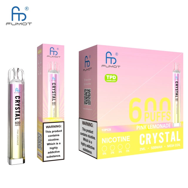 RandM FUMOT ORIGINAL RANDM CRYSTAL 600 Puffs Disposable Vape Wholesale - Vapz Vape Wholesale