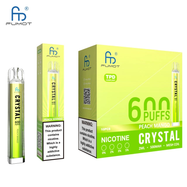 RandM FUMOT ORIGINAL RANDM CRYSTAL 600 Puffs Disposable Vape Wholesale - Vapz Vape Wholesale