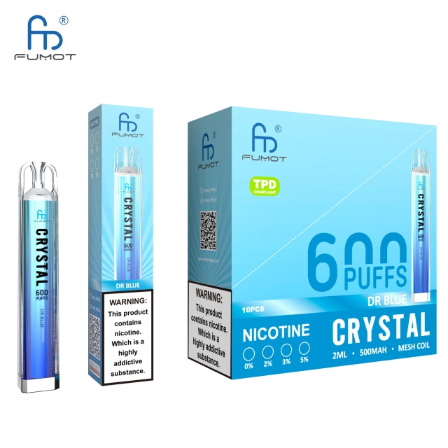 RandM FUMOT ORIGINAL RANDM CRYSTAL 600 Puffs Disposable Vape Wholesale - Vapz Vape Wholesale