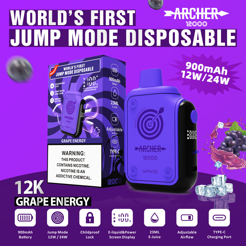 VAPMOD ARCHER 12000 Puffs Disposable Vape Wholesale - Vapz Vape Wholesale