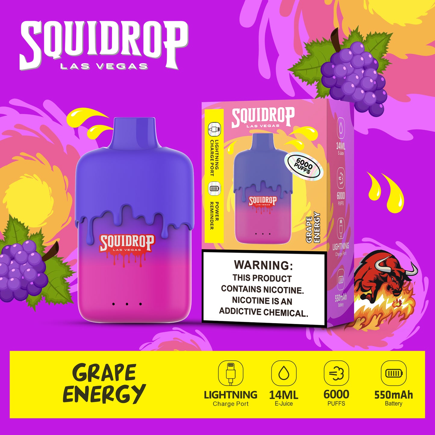 VAPMOD SOUIDROP 6000Puffs Disposable Vape Wholesale - Vapz Vape Wholesale