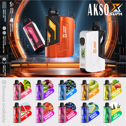 HCigar AKSO SUPAX 9000 Puffs Pod Device Vape Wholesale - Vapz Vape Wholesale