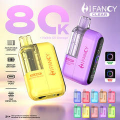 EU Warehouse HIFANCY CLEAR 80000 Puffs Disposable Vape Wholesale