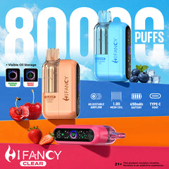 EU Warehouse HIFANCY CLEAR 80000 Puffs Disposable Vape Wholesale