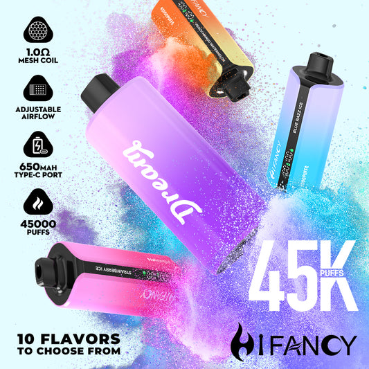 EU Warehouse HIFANCY DREAM 45000 Puffs Disposable Vape Wholesale - Vapz Vape Wholesale