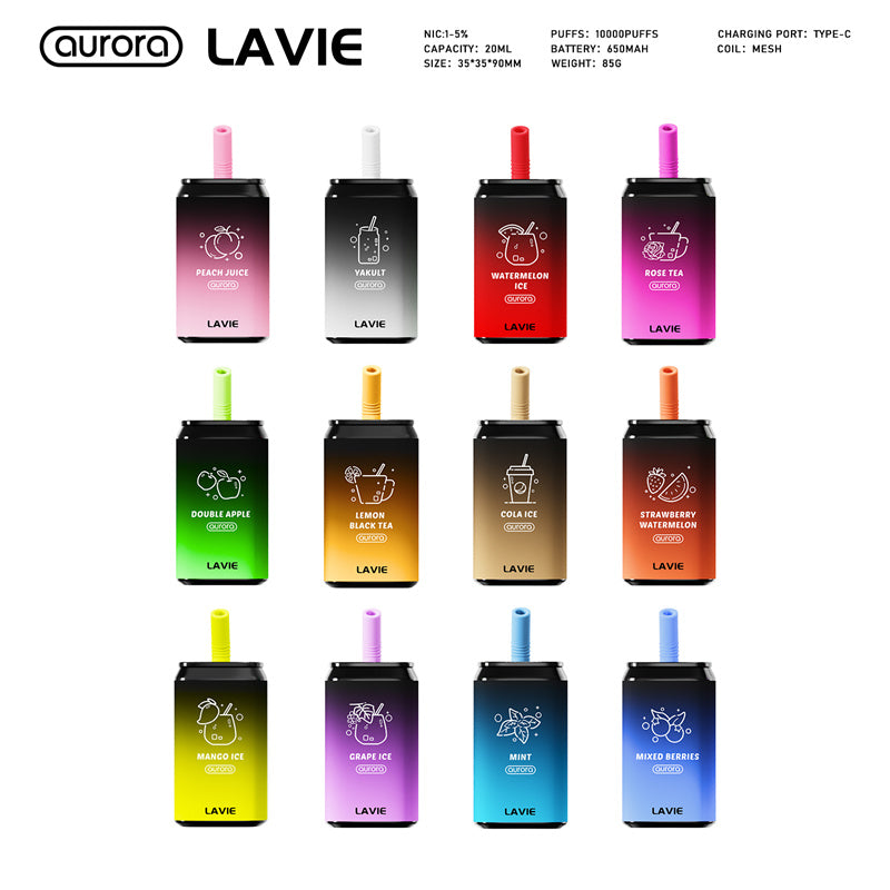 LAVIE  Aurora 1100 Puffs Disposable Vape Wholesale - Vapz Vape Wholesale